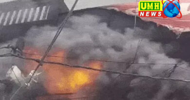 बुलंदशहर : स्याना में जूते के शोरूम में लगी भीषण आग