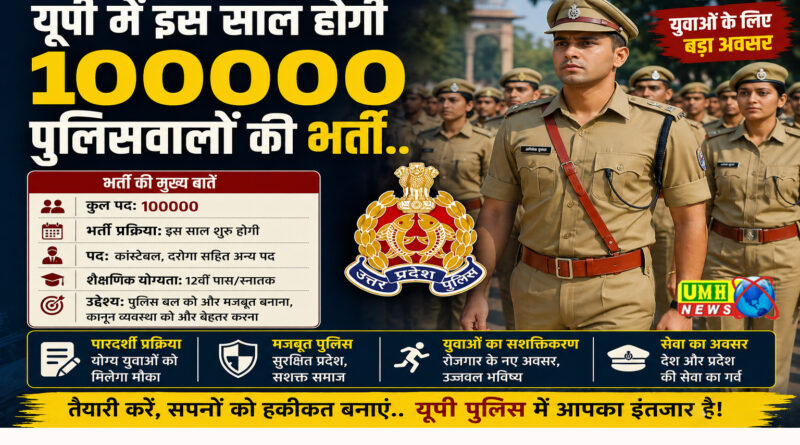 यूपी में इस साल होगी 100000 पुलिसवालों की भर्ती.. 