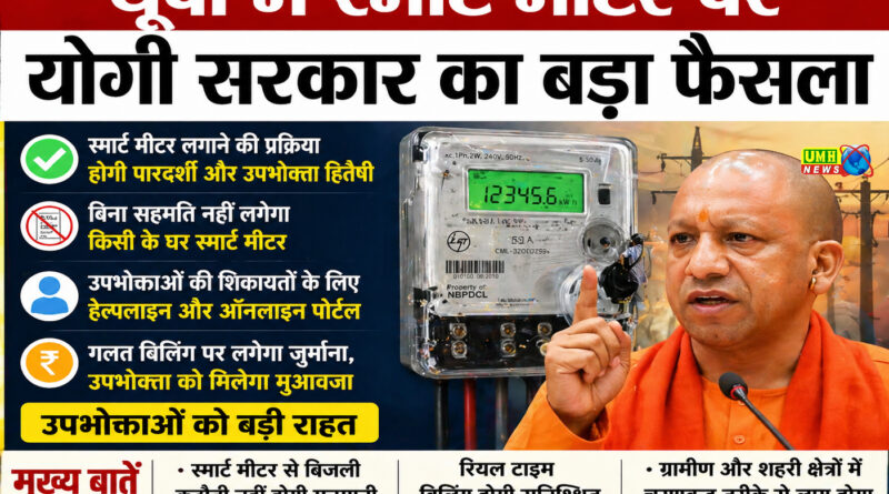 यूपी में स्मार्ट मीटर पर योगी सरकार का बड़ा फैसला