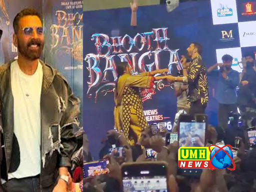 Actor Akshay Kumar reached Gaur City Mall, Noida, promoted the film 'Bhoot Bangla'
