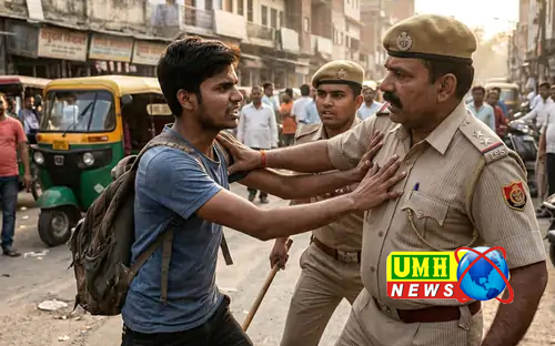 लखनऊ : नशे में धुत युवक ने पुलिसकर्मियों की वर्दी फाड़ी