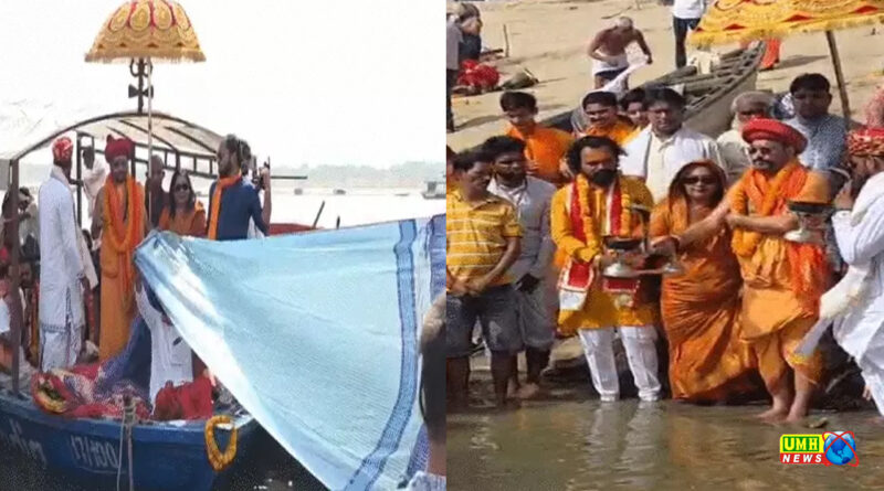 मां गंगा को 5100 साड़ियों से बनी चुनरी चढ़ाई