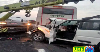 सुलतानपुर में पूर्वांचल एक्सप्रेस-वे पर बस और स्कॉर्पियो की टक्कर