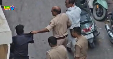 Caught by collar, slap after slap...the dominance of the inspector in Vrindavan.
