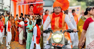 खुर्जा में 200 दुर्गावाहिनी का शौर्य संचलन