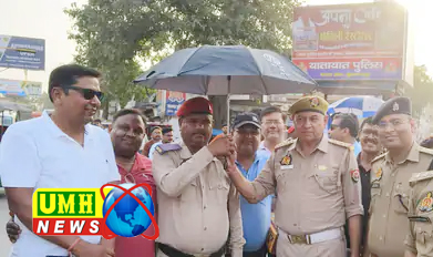 बुलंदशहर : रोटरी क्लब ने ट्रैफिक पुलिस को छतरियां दीं